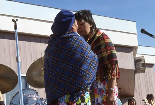 Norman Hallendy, born 1932
Festival Throat Singers
Cape Dorset, southwest Baffin 1989 
colou…