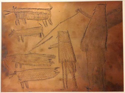 Printing plate for Harpooning Walrus (R); printing plate for unidentified work (V)