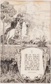 Decorative Landscape: Quotation from Maurice Maeterlinck