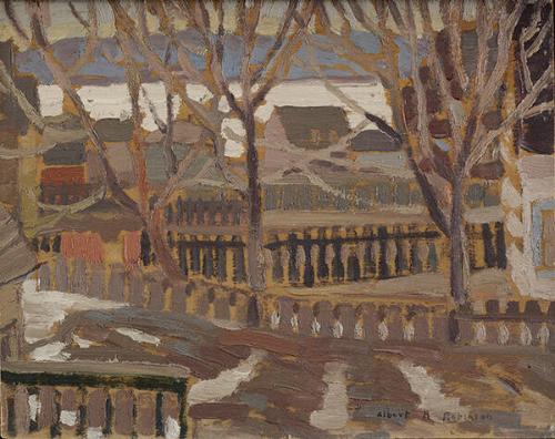 Quebec Houses and Yard (R); Untitled (V)