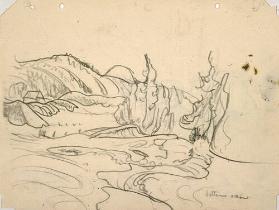 Untitled (winter landscape) (R); Untitled (horse and buggy) (V)