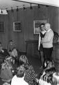 A.Y. Jackson at the McMichael Gallery with school children, 1960s
Photo courtesy of Ontario Hy…