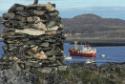 Sealift supply ship. 
Cape Dorset, Southwest Baffin Island, Nunavut, 1989

The Norman Hallen…
